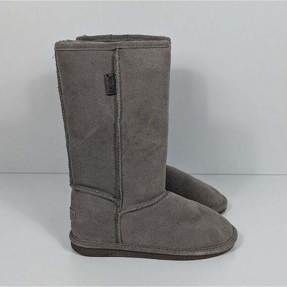 Bjorndal Zoe Brown Taupe Suede Fur Lined Boots Women's 8 - Picture 2 of 11